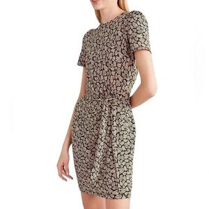 Boden front knot jersey midi dress paisley 14L